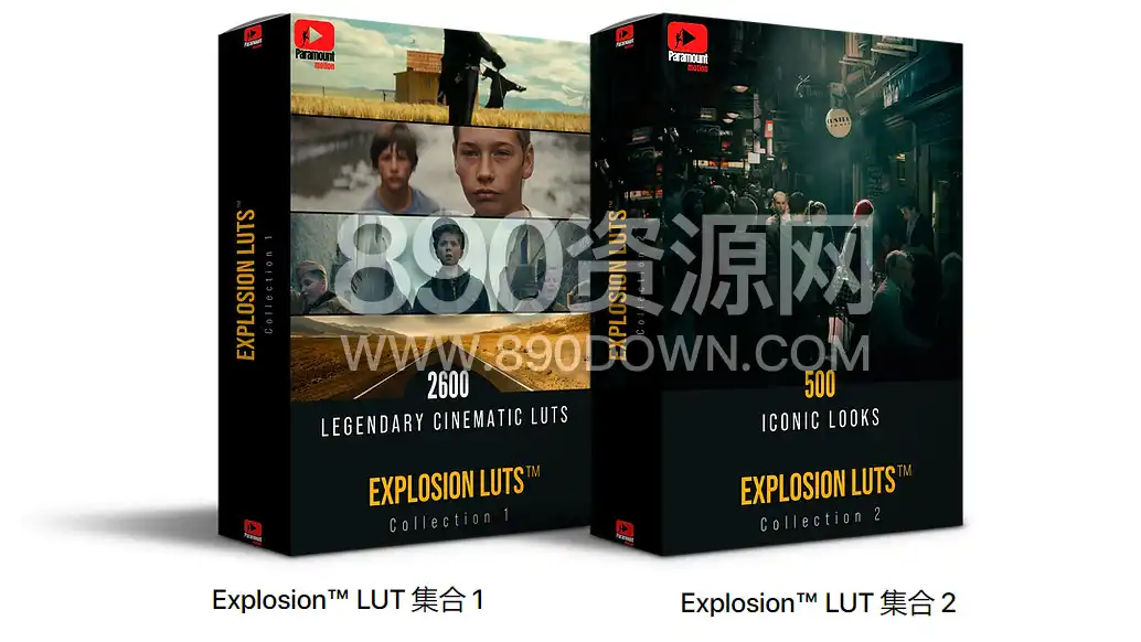 3100个电影视频照片LUTS调色预设合集包EXPLOSION Cinematic LUTs Collection 1&2