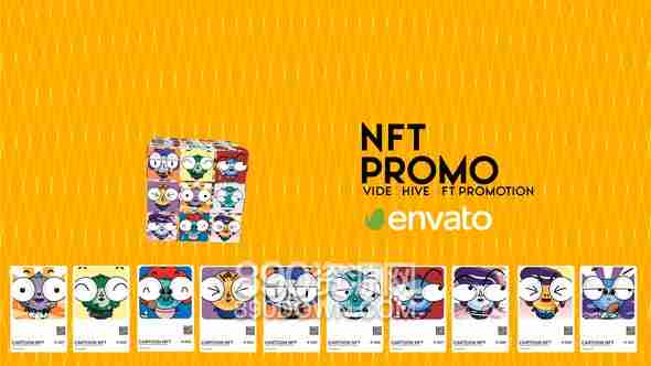 AE模板NFT区块链虚拟游戏货币卡片类产品介绍宣传片头