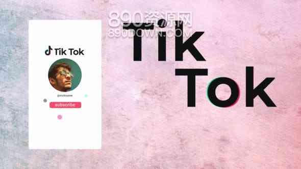 AE模板TikTok抖音快手短视频社交媒体博主个人资料介绍宣传